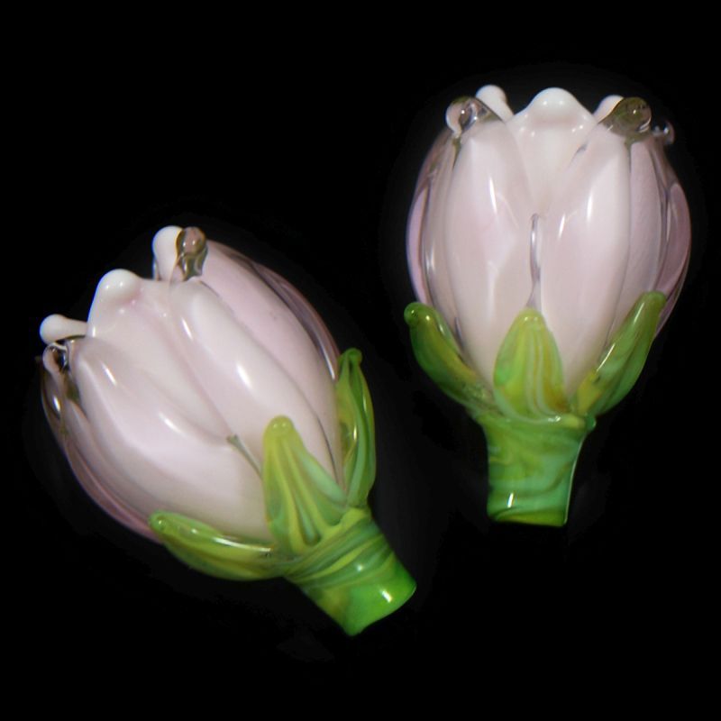 бусина, мурано "колокольчик", фигурная, розовый, 17х14 мм