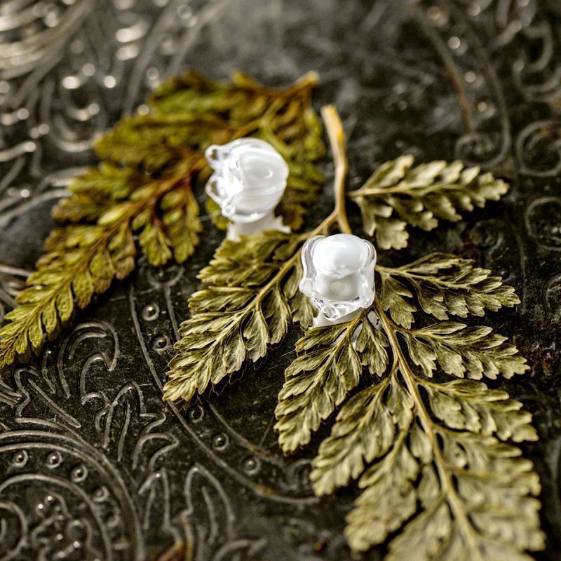 бусина, мурано "ландыш", белый, 7х7 мм