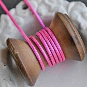 Шнур вощеный, цвет темно-розовый, 2 мм