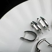 Швензы "Алисия", покрытие платиной, 21x12x3.5 мм 