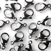 Замочек-лобстер, 304 Stainless Steel, цвет стальной, 15x9x4-4.5 мм