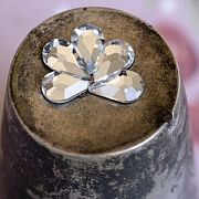 Стразы термоклеевые горячей фиксации Teardrop, Cristal, 8х5 мм