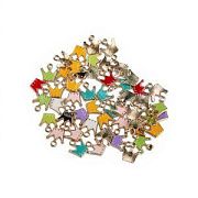 Подвеска металл "Корона", эмаль, золото/разноцветный микс, 12x11x2 мм