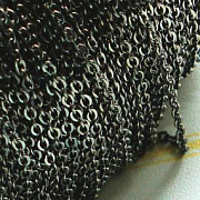 Цепочка "Овал", цвет черный, звено 3х2х0.5 мм