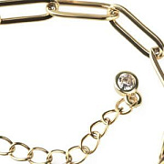 Основа для браслета "Скрепка", 304 Stainless Steel, цвет золото, 19 см