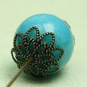 Шапочка для бусин "Чашелистик большой", цвет античная бронза, 10х4 мм