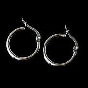 Швензы "Раунд", сталь гипоаллергенная, цвет стальной, 21x19x2 мм