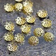 Шапочка для бусин "Чашелистик большой", цвет золото, 10х4 мм