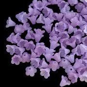 Бусина, акрил "Колокольчик", матовая, цвет светло-фиолетовый микс, 14x10 мм