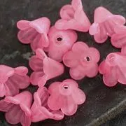 Бусина, акрил "Колокольчик", матовая, цвет розовый, 14x10 мм