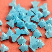 Бусина, акрил "Колокольчик", матовая, цвет светло-бирюзовый, 14x10 мм