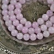 Бусина халцедон 8, цвет сиреневый, колорир., 8 мм (стренд 12 шт.)