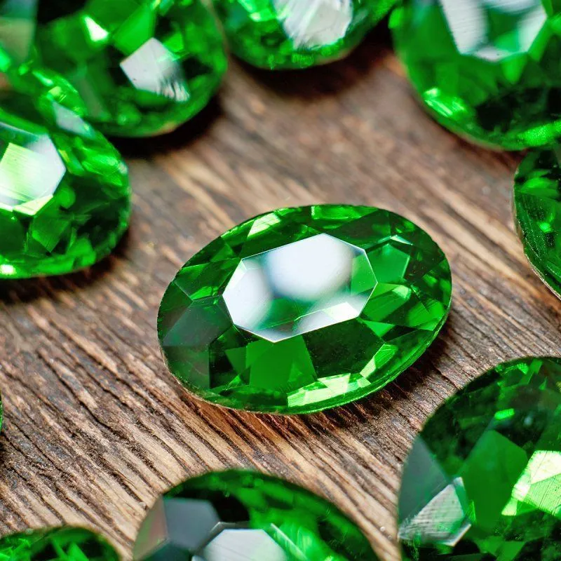 кабошон стекло кристалл, овальный, цвет светлый peridot, 18х13 мм