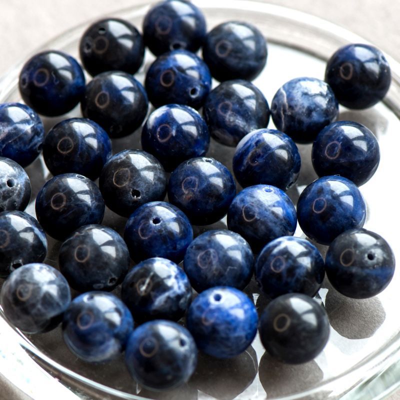 бусина содалит 12, цвет синий, 12 мм