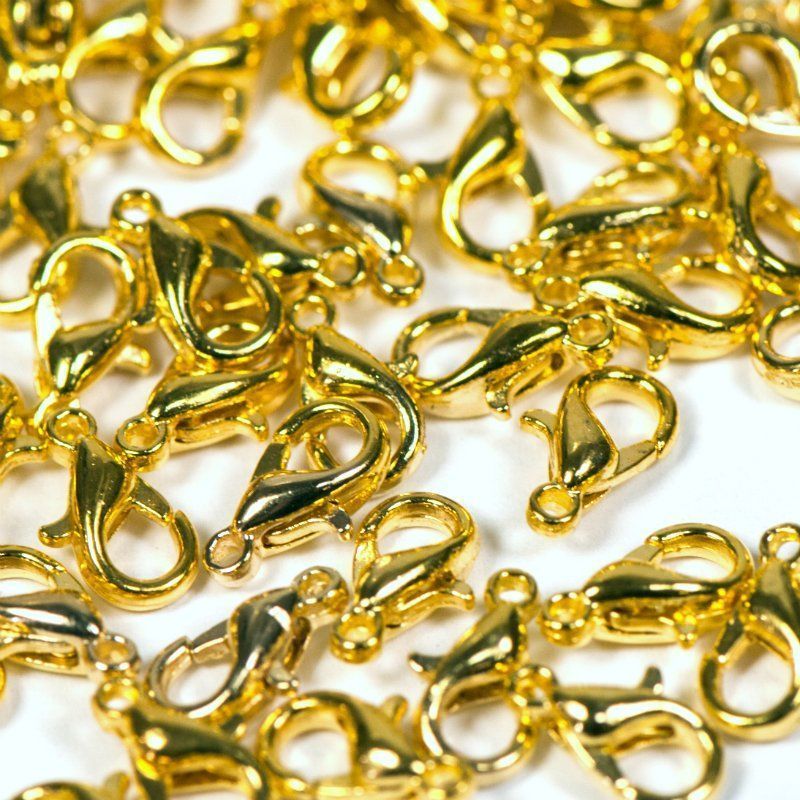 Замочки замочек-лобстер, цвет золото, 6х10 мм