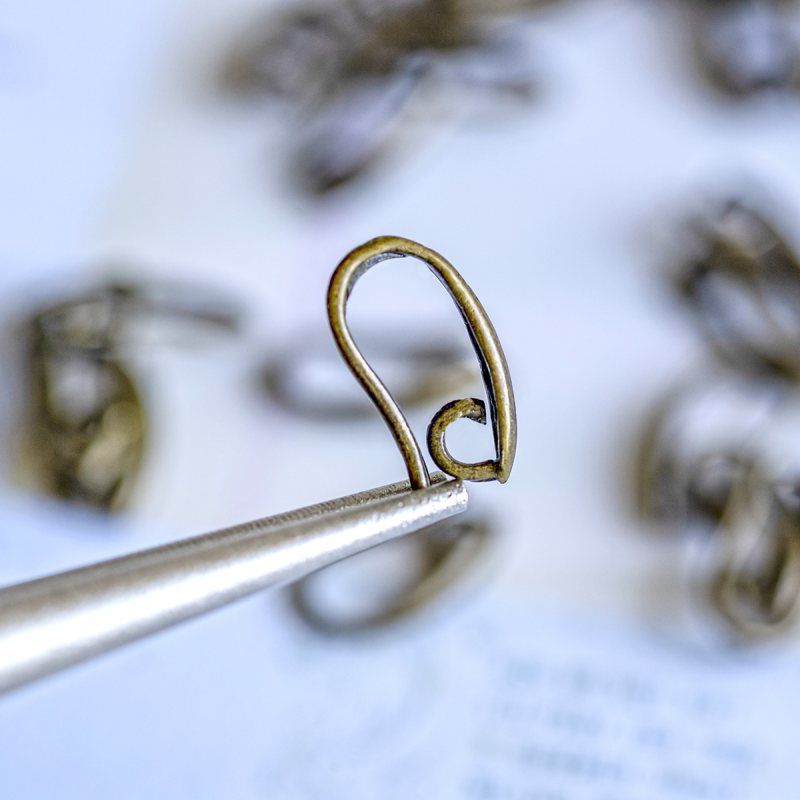 швензы "летиция", цвет античная бронза, 15х8 мм