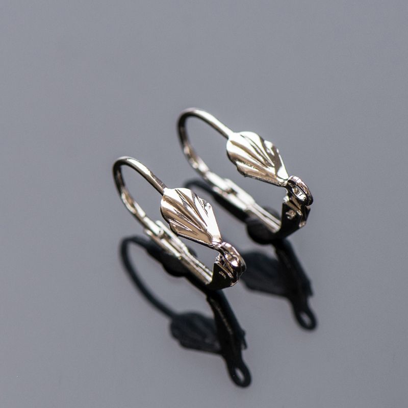 швензы "барбара", металл, покрытие родием, 18х12х0.8 мм