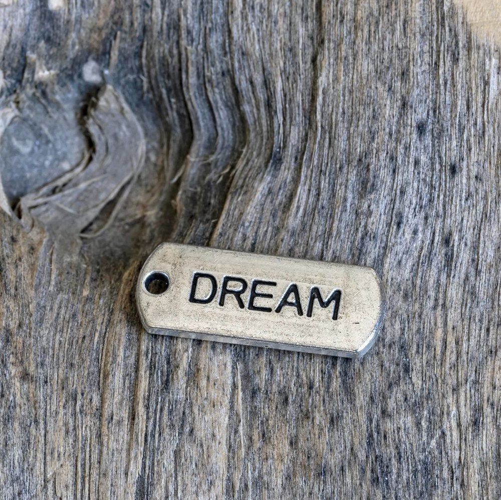 подвеска металлическая "бланк-dream", цвет античное серебро, 21x8x2 мм