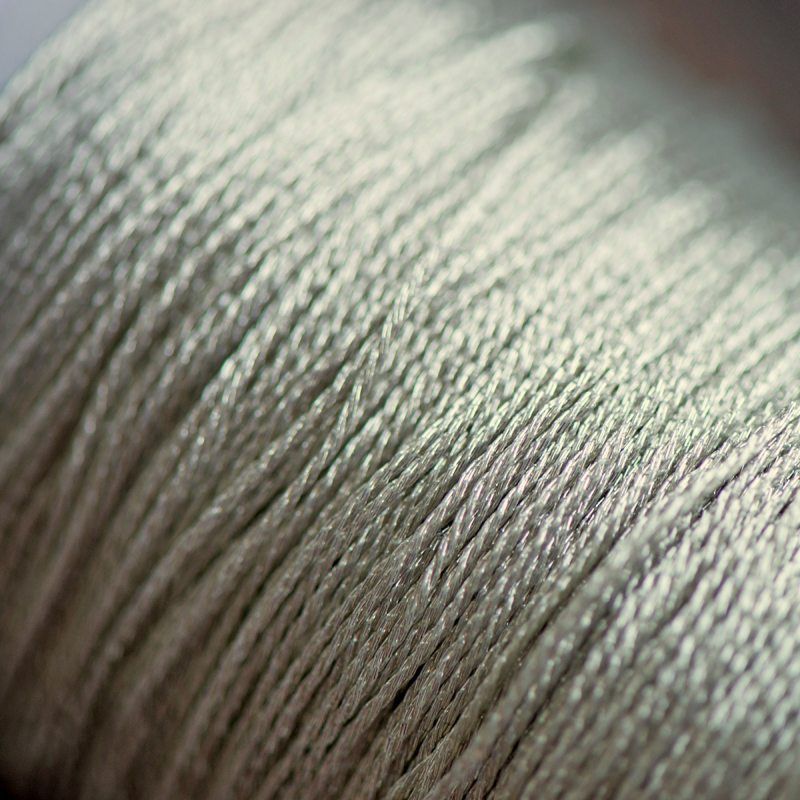 шнур нейлоновый, металлик, цвет серебро, 0,8 мм