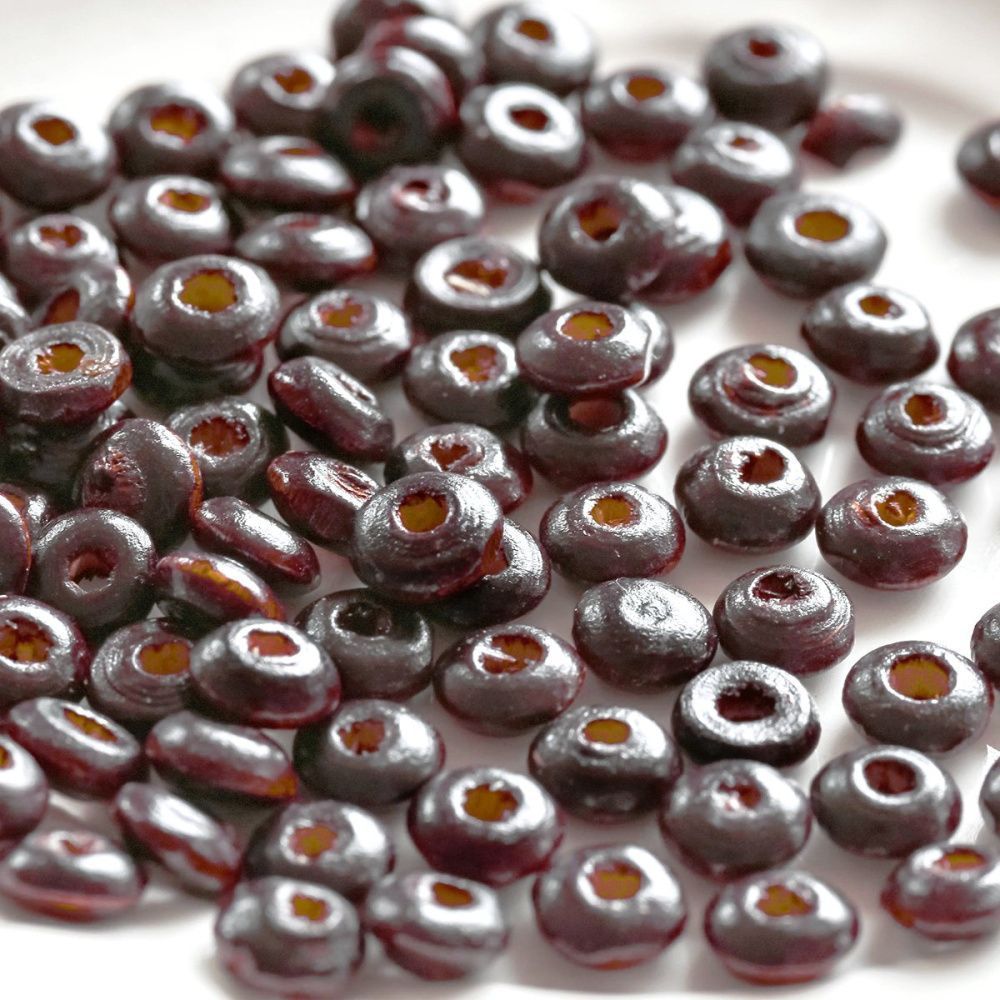 бусина дерево, абакус, цвет коричневый, 6х3 мм