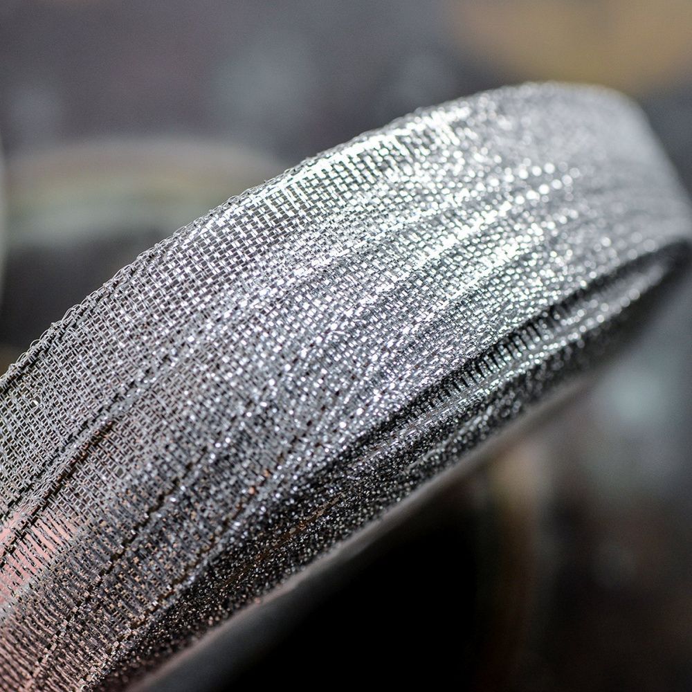 лента парчовая, цвет серебристый металлик, ширина 9 мм