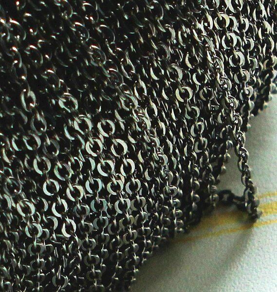 цепочка "овал", цвет черный, звено 3х2х0.5 мм