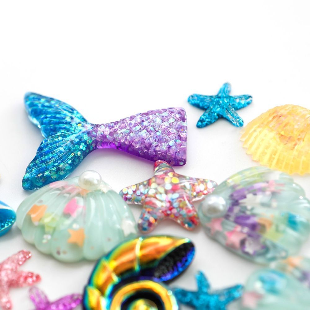 кабошон из смолы "гламур", цветовой и размерный микс