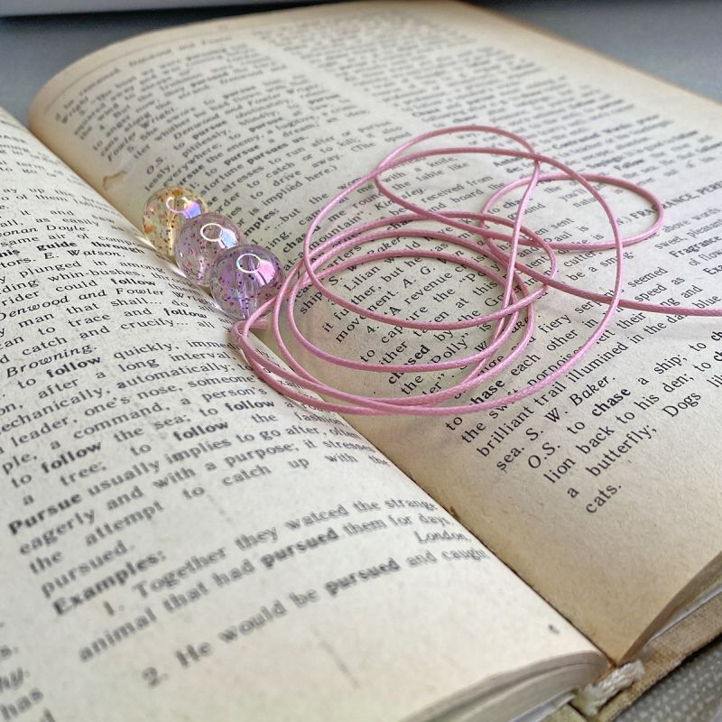 шнур вощеный, цвет розовый, 1 мм