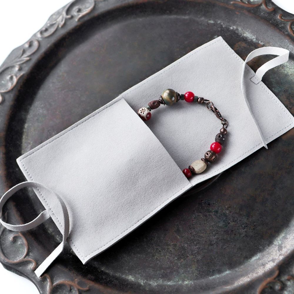 конверт для украшений, микрофибра, цвет серый, 90х90 мм