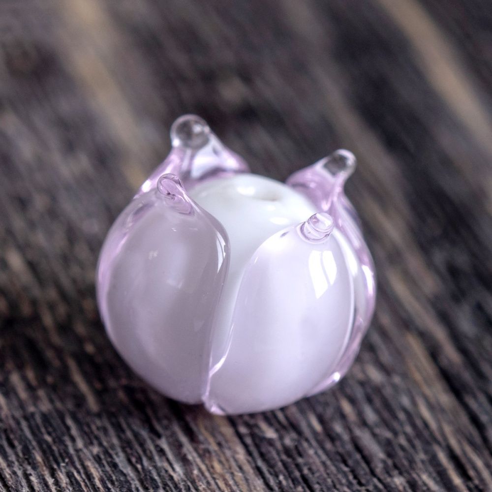 бусина, мурано "бутончик", светло-розовый, 13х12 мм