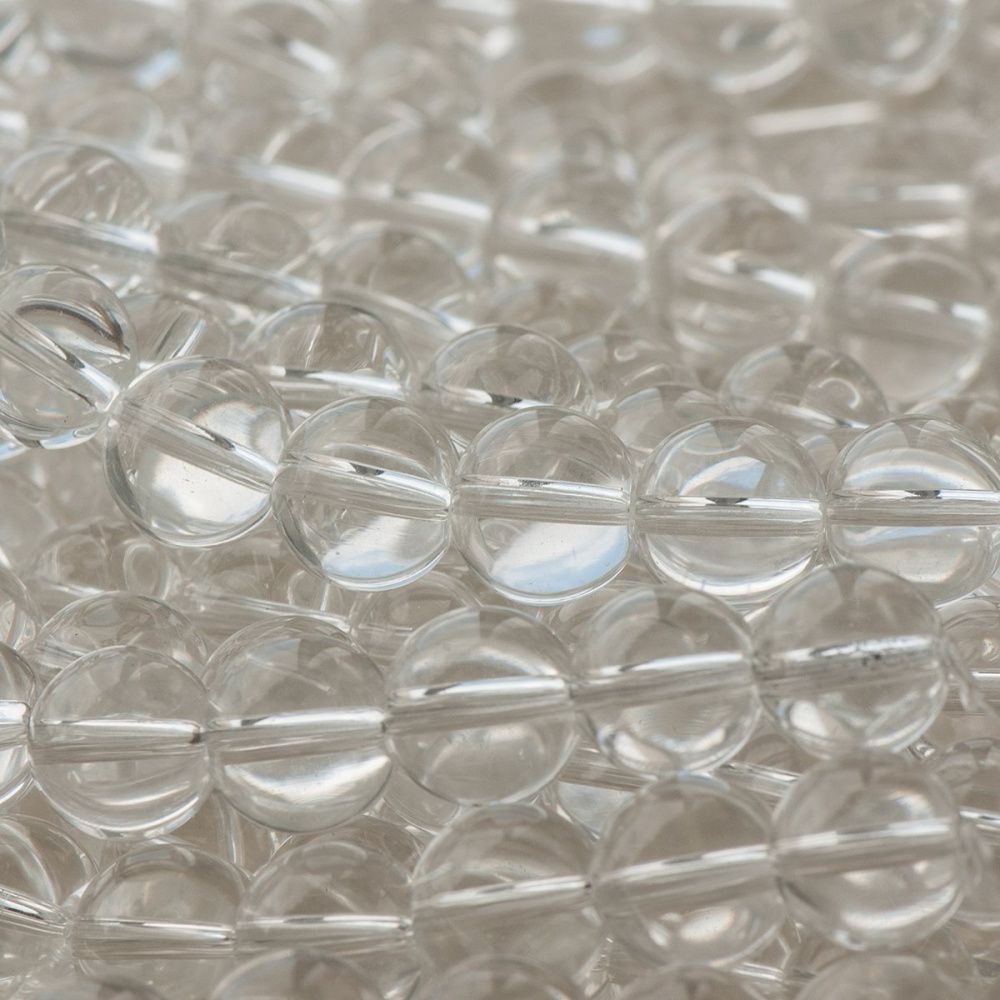 бусина, стекло 12, цвет прозрачный, 11-12 мм