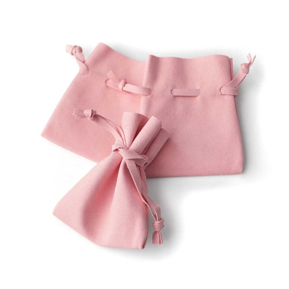 мешочек для украшений, микрофибра, цвет розовый, 10x8 см