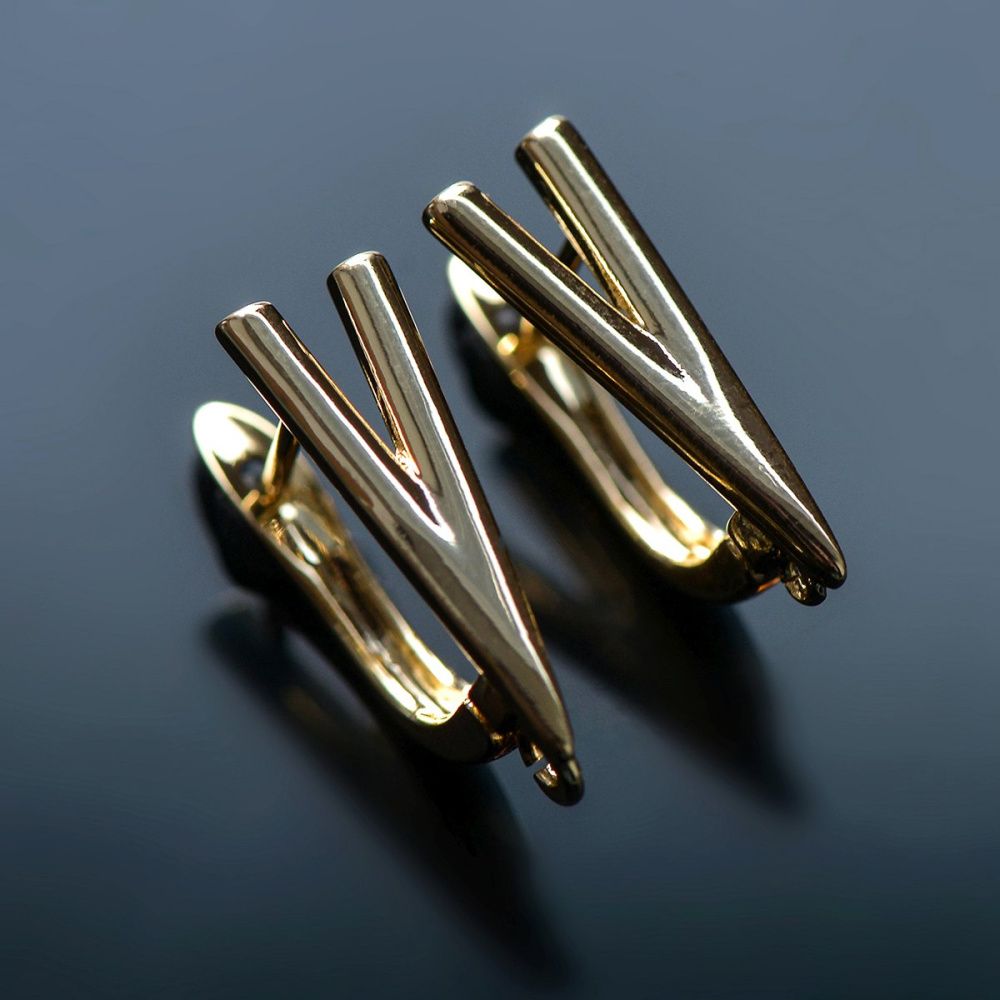 швензы "v", позолоченные, 18x10.5x6 мм 