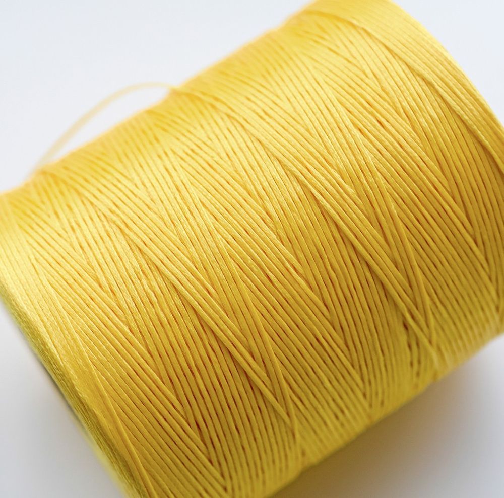 шнур вощеный, цвет ярко-желтый, 1х0.4 мм