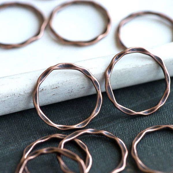 коннектор "кольцо №2", цвет красная медь, 22x1.5 мм