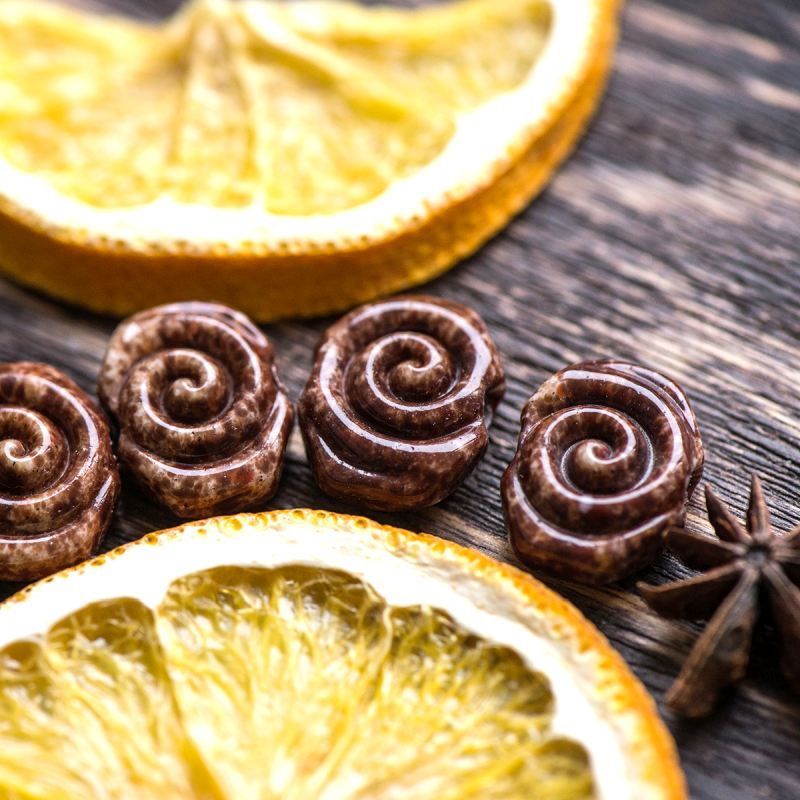 бусина, мурано "артефакты", фигурная, шоколадный, 19х16 мм