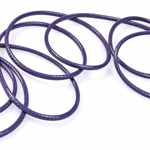 шнур вощеный, цвет фиолетовый, 3 мм