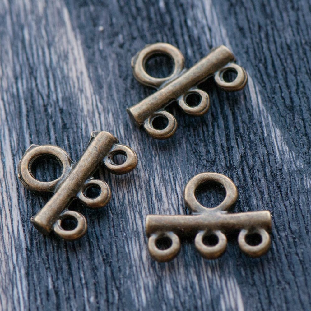 коннектор "весы", цвет античная бронза, 13x16x3 мм