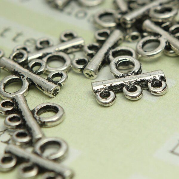 коннектор "весы", цвет античное серебро, 13x16x3 мм