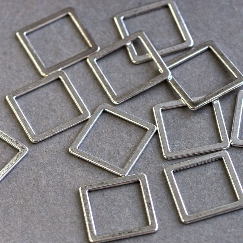коннектор "квадро", цвет серебро, 24x24 мм