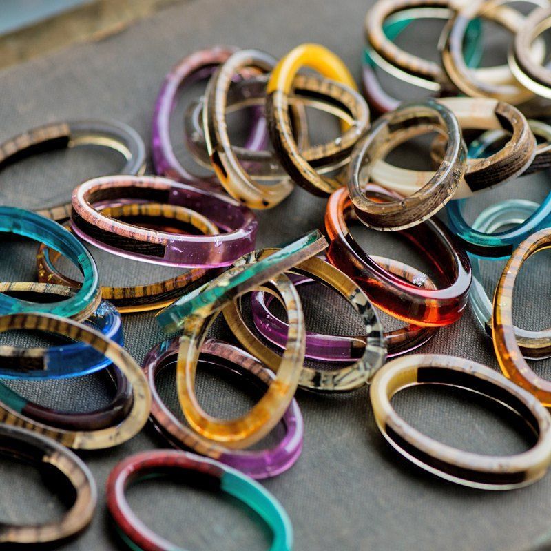 коннектор комбинированный "древо", овал, цветовой микс, 35x22x2-5 мм