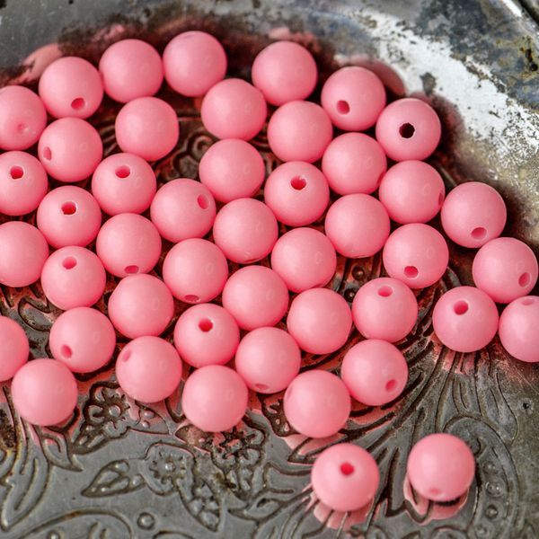 бусина, акрил 8, цвет розовый, 8 мм