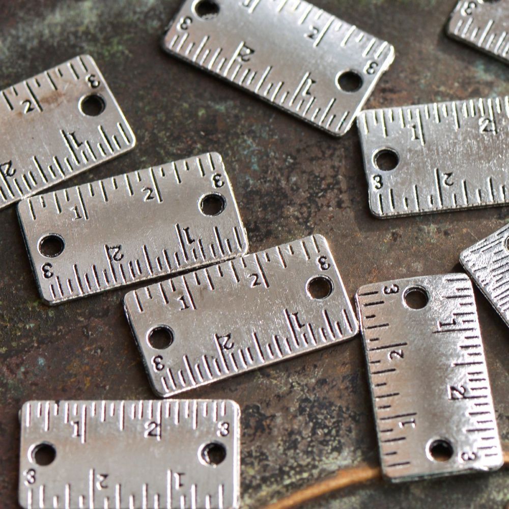 коннектор "линейка", цвет античное серебро, 21x11x1 мм