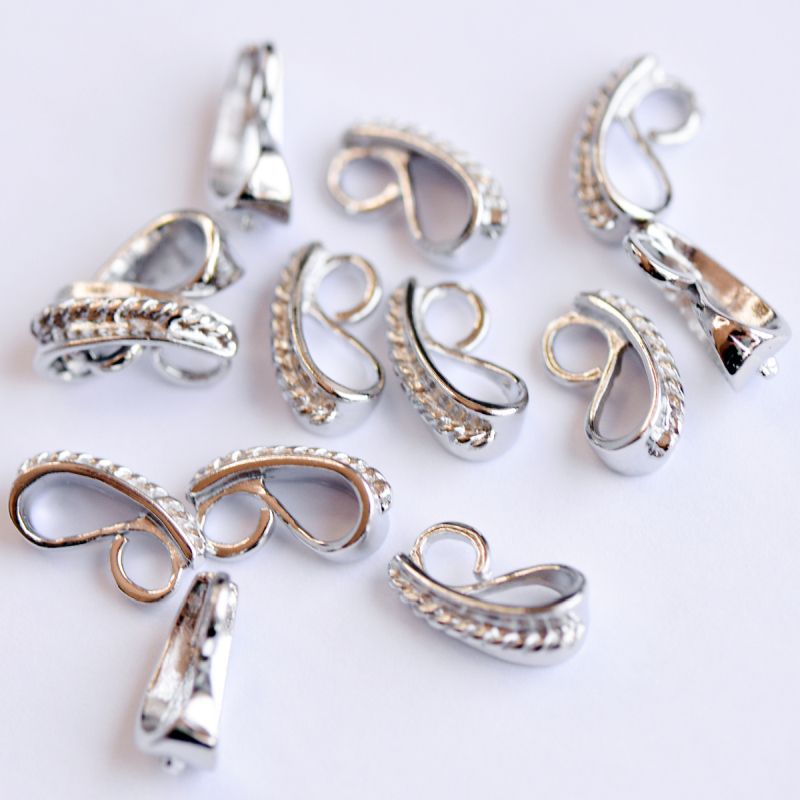 бейл "хеликс", цвет платина, 13x7x6 мм