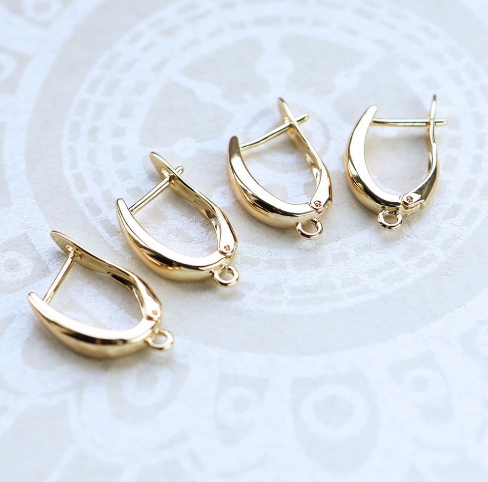 швензы "алисия", позолота, 21x12x3.5 мм 