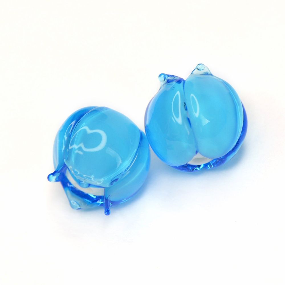 бусина, мурано "бутончик", голубой, 13х12 мм