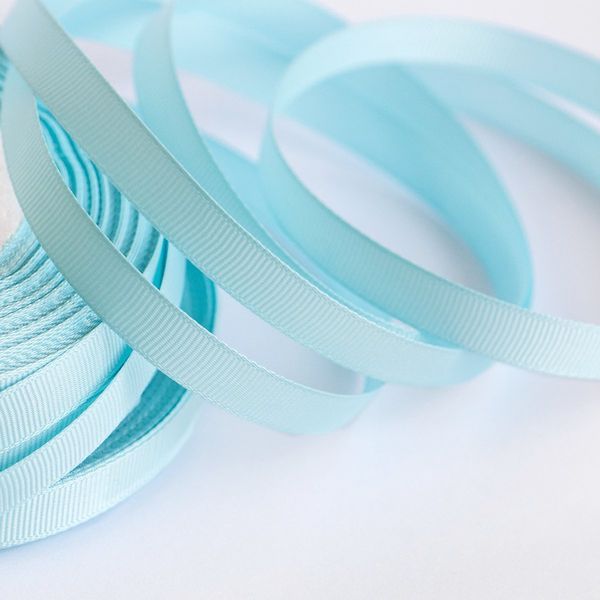 лента репсовая, цвет светлый голубой, ширина 10 мм ленты