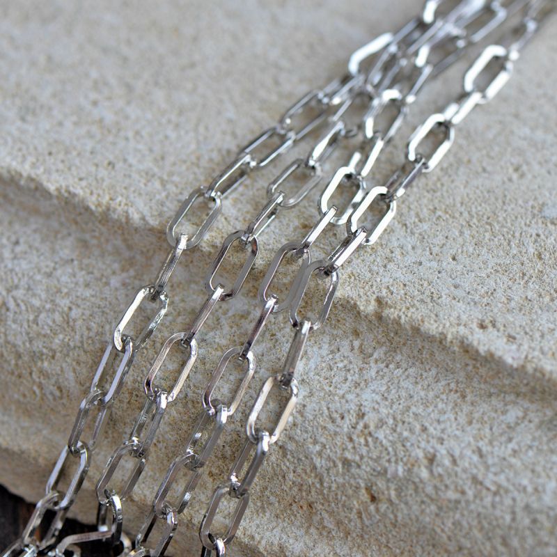 цепочка "скрепка", цвет платина, звено 9.5x4.5x1 мм