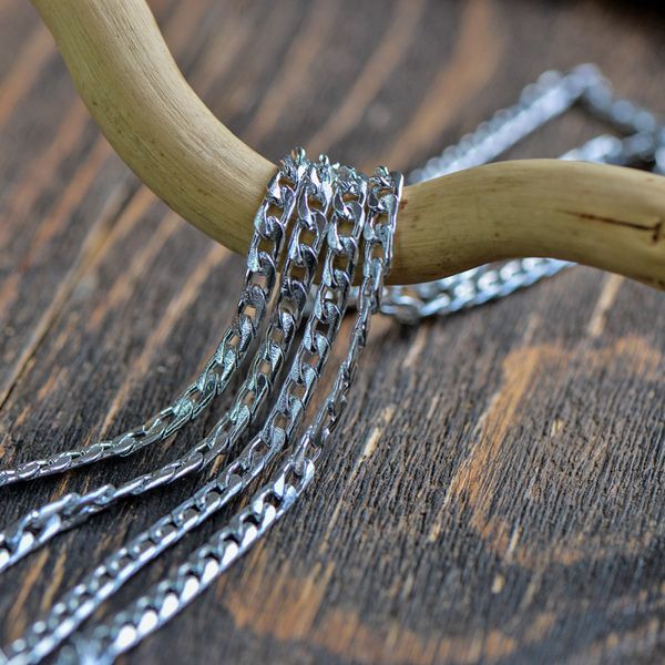 цепочка "гулливер", алюминий, цвет серебро, звено 7x4x1.5 мм