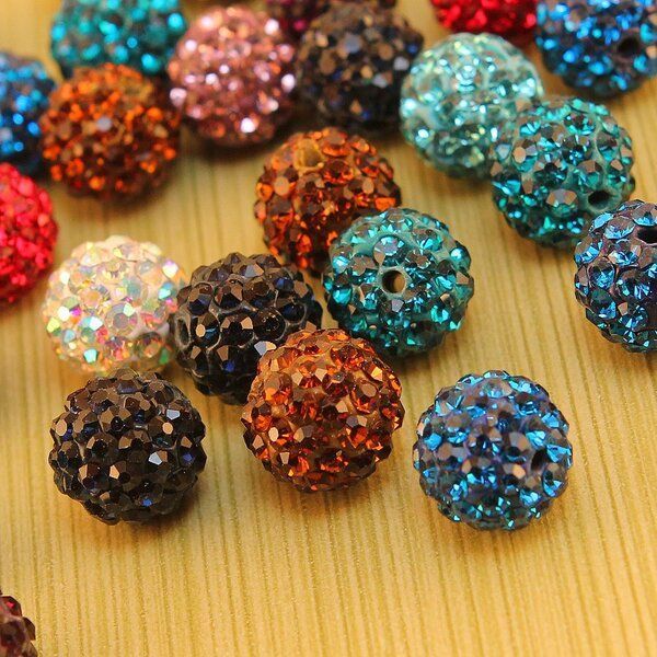 бусина "шамбала" 10, цветовой микс, 10 мм